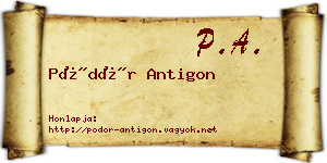 Pödör Antigon névjegykártya
